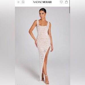 Nadine Merabi Louisa White Dress Size Small